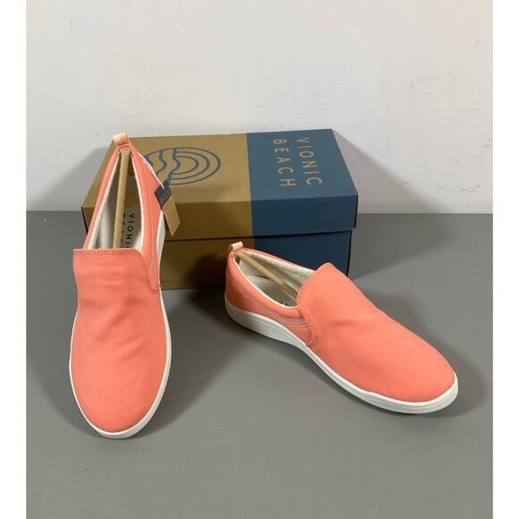 Vionic Beach Marshall Women's Canvas Slip-On Sneakers with Arch Support, Size 8M - Picture 6 of 14